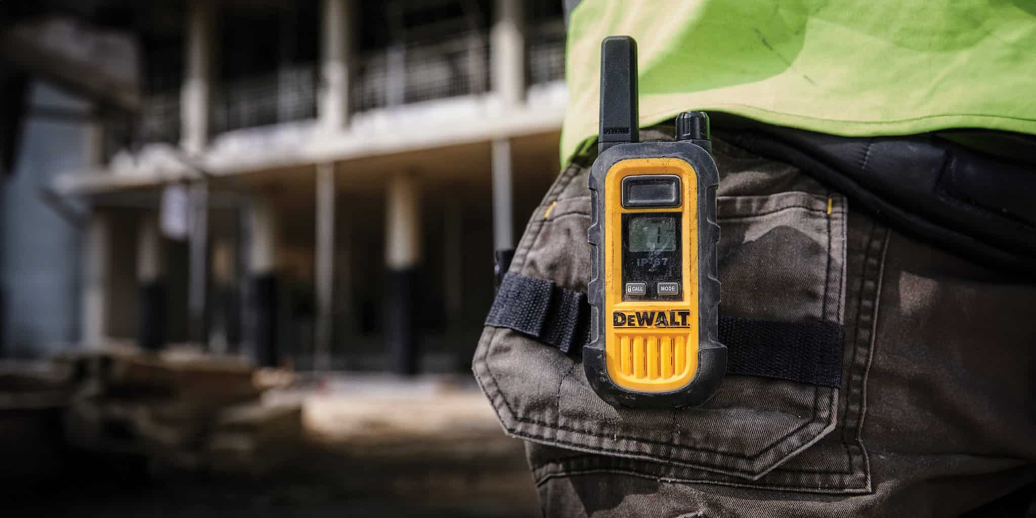 Dewalt heavy dutie overmoulded walkie-talkie.